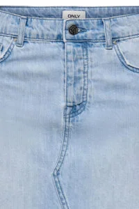 Γυναικεία Φούστα ONLY 15250946-Light Blue Denim Τζιν Ανοιχτό