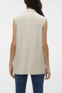 Γυναικείο Γιλέκο VERO MODA 10309847-Oatmeal ΕΚΡΟΥ