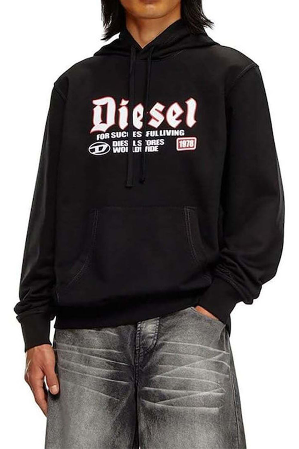 Aνδρικό Φούτερ DIESEL S-GINN-HOOD-K45 A15723-0HAYT-9XX Μαύρο