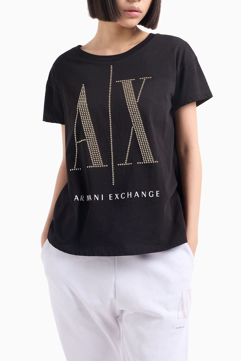 Γυναικεία Μπλούζα ARMANI EXCHANGE 8NYTDXYJG3Z-18268 Μαύρο/Χρυσό