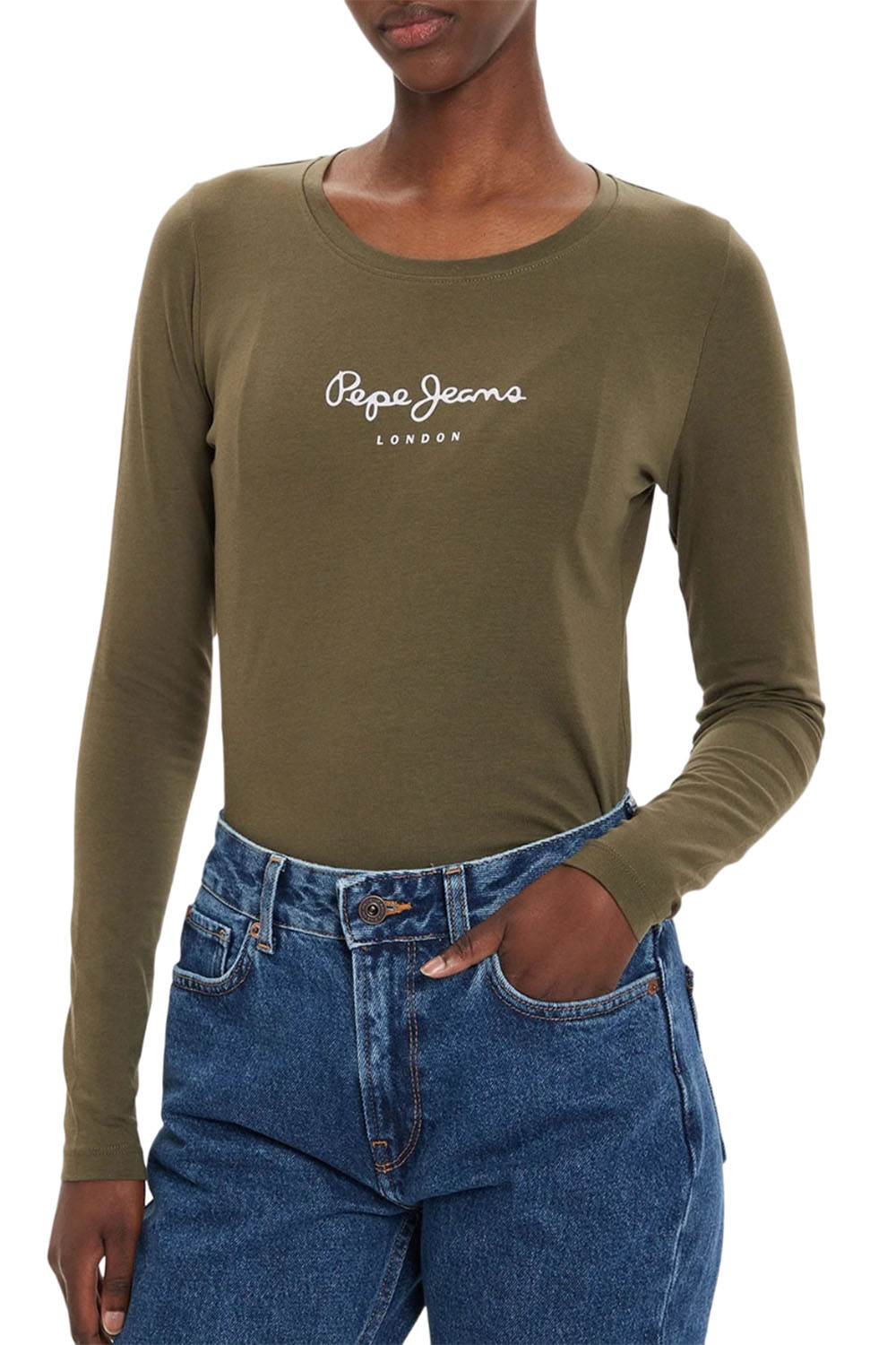  Γυναικεία Μπλούζα PEPE JEANS PL505203-676 Χακί 2025