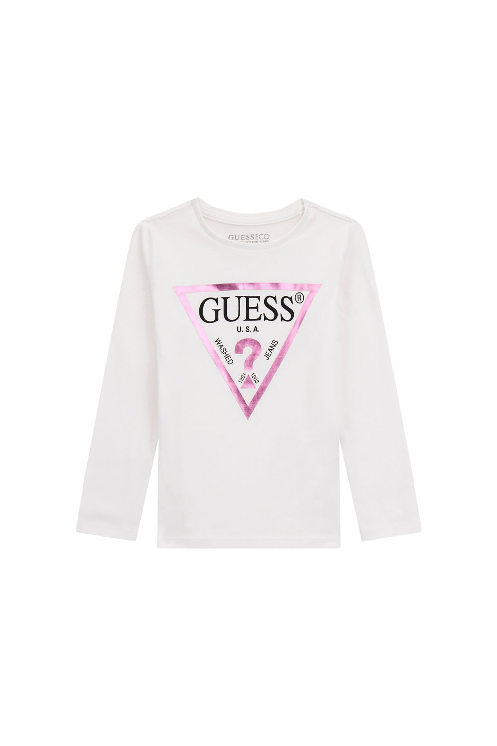 Παιδική Μπλούζα Για Κορίτσι GUESS K84I18K8HM0-A000 Άσπρο