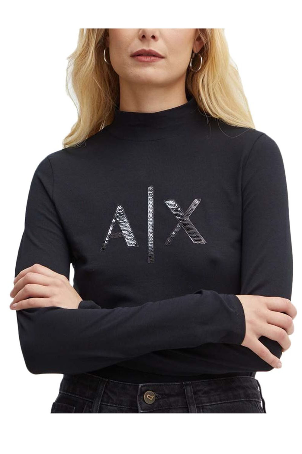  Γυναικεία Μπλούζα ARMANI EXCHANGE XW000061AF10355-UC001 Μαύρο 2025