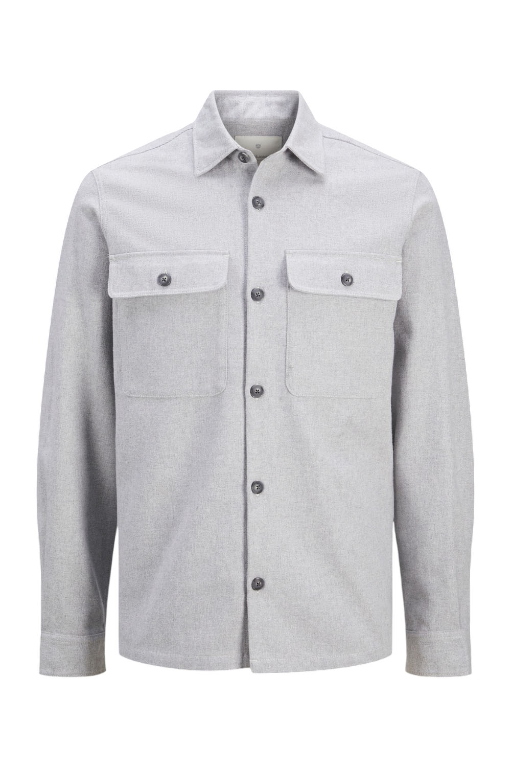 Ανδρικό Πουκάμισο Jack & Jones 12263645-Light Grey Melange ΓΚΡΙ ΑΝΟΙΧΤΟ