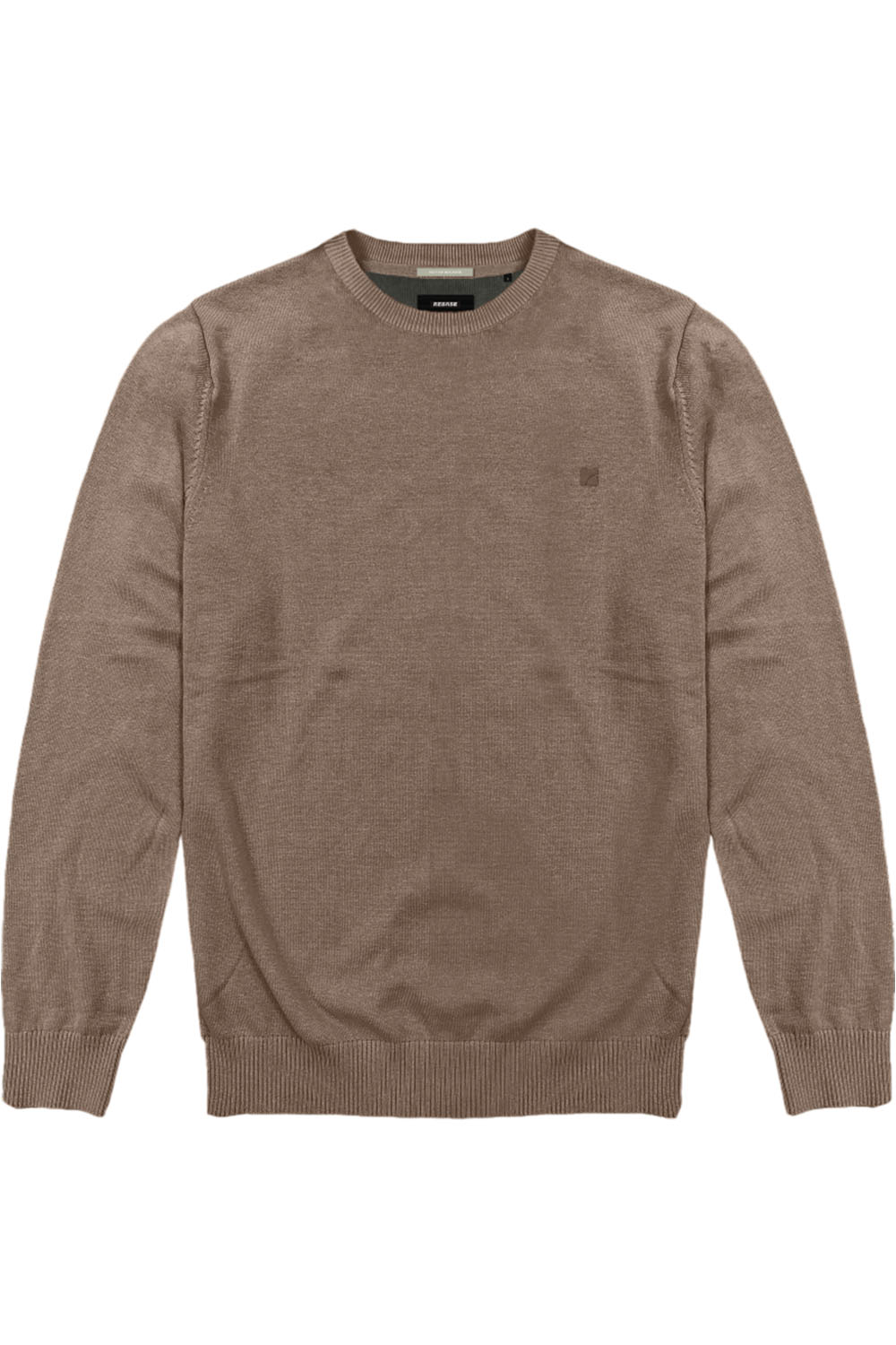 Ανδρική Μπλούζα REBASE 242-RKNIT-8000-Beige Melange Μπεζ