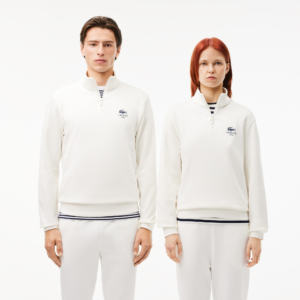 UNISEX Μπλούζα Φούτερ LACOSTE SH2735-70V Ασπρο