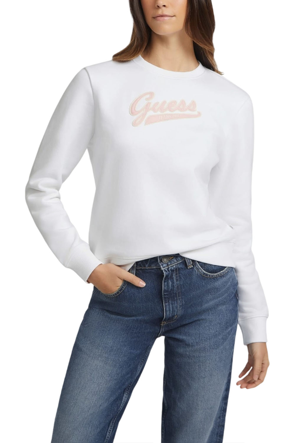  Γυναικεία Μπλούζα GUESS JEANS W4YQ11KC811-G011 Ασπρο 2025