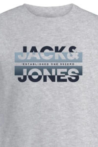 Ανδρικό Φούτερ Jack & Jones 12267544-Light Grey Melange ΓΚΡΙ ΑΝΟΙΧΤΟ