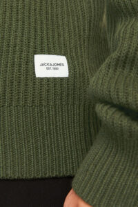 Ανδρική Μπλούζα Πλεκτή Jack & Jones 12258471-Kombu Green Χακί