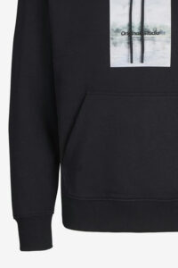 Ανδρική Μπλούζα Φούτερ Jack & Jones 12266801-Black Μαύρο