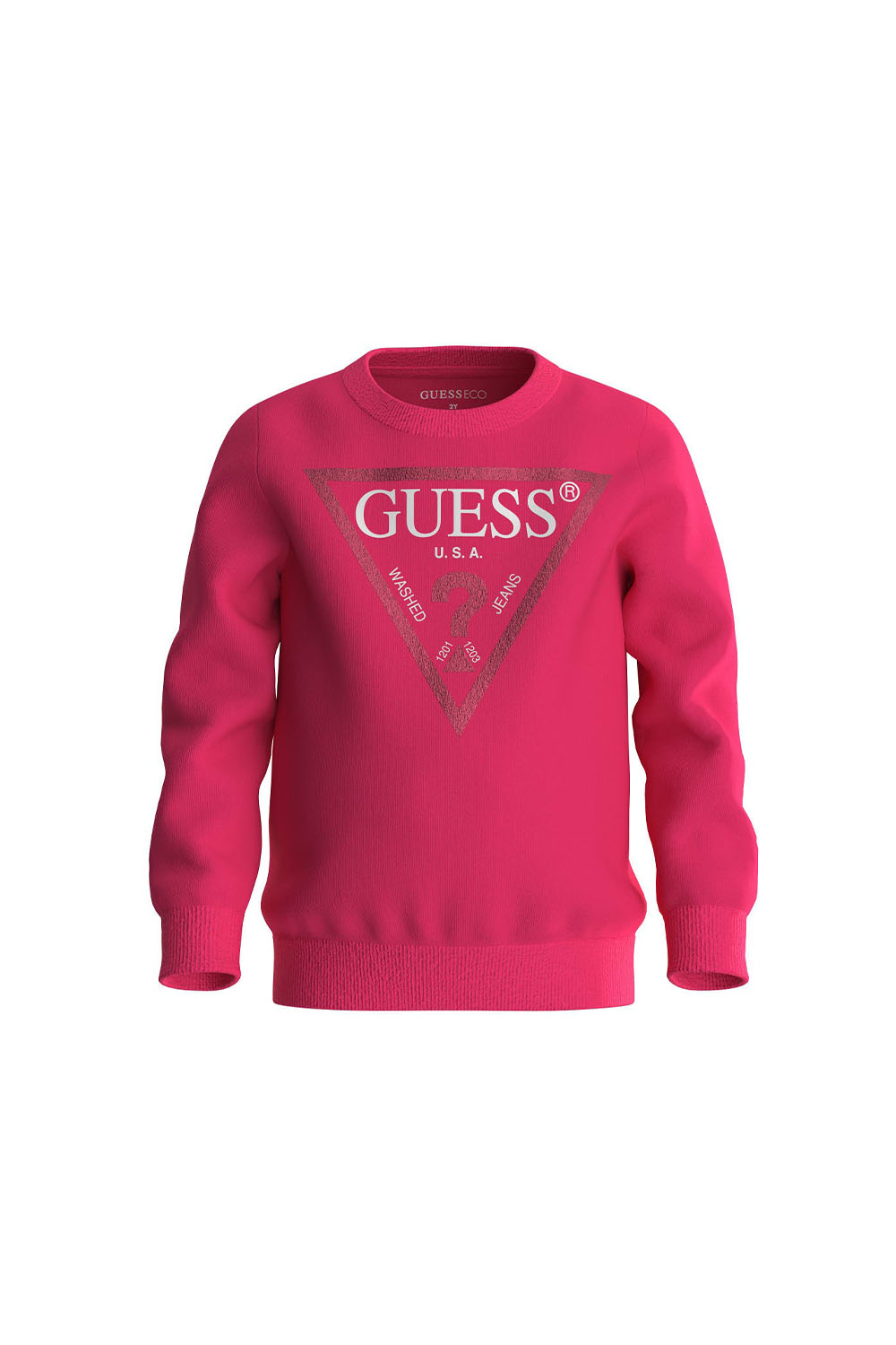 Παιδική Μπλούζα Για Κορίτσι GUESS K74Q12KAUG0-G5A3 Φούξια