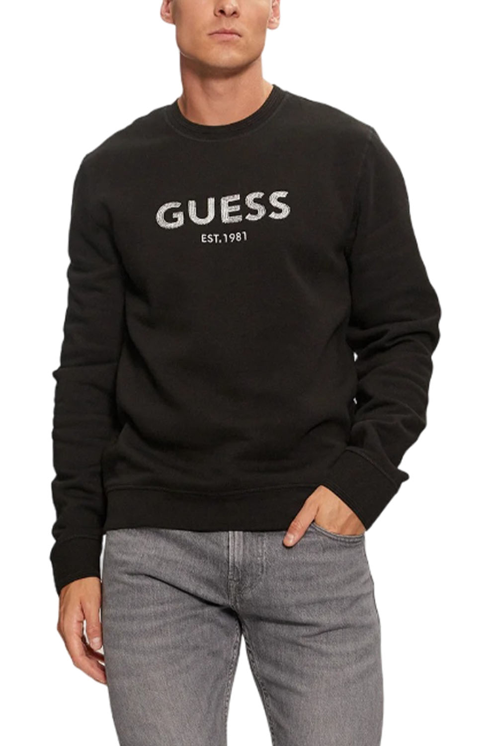 Ανδρική Μπλούζα GUESS JEANS M4BQ23K9Z21-A996 Μαύρο