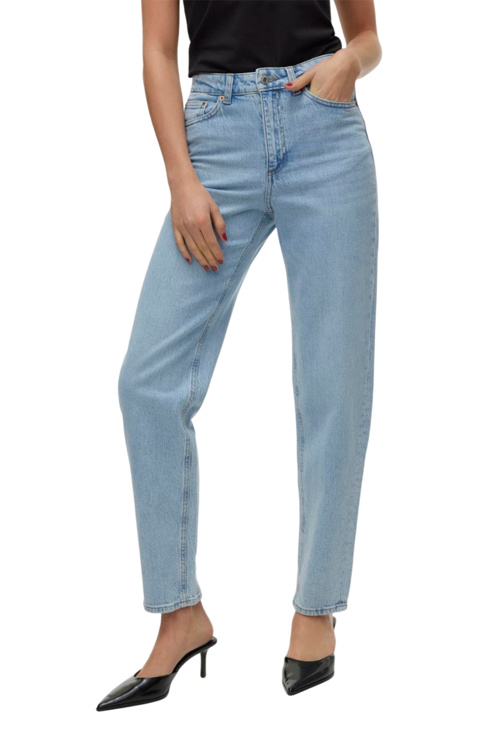  Γυναικείο Παντελόνι VERO MODA 10302290-Light Blue Denim Τζιν Ανοιχτό 2025