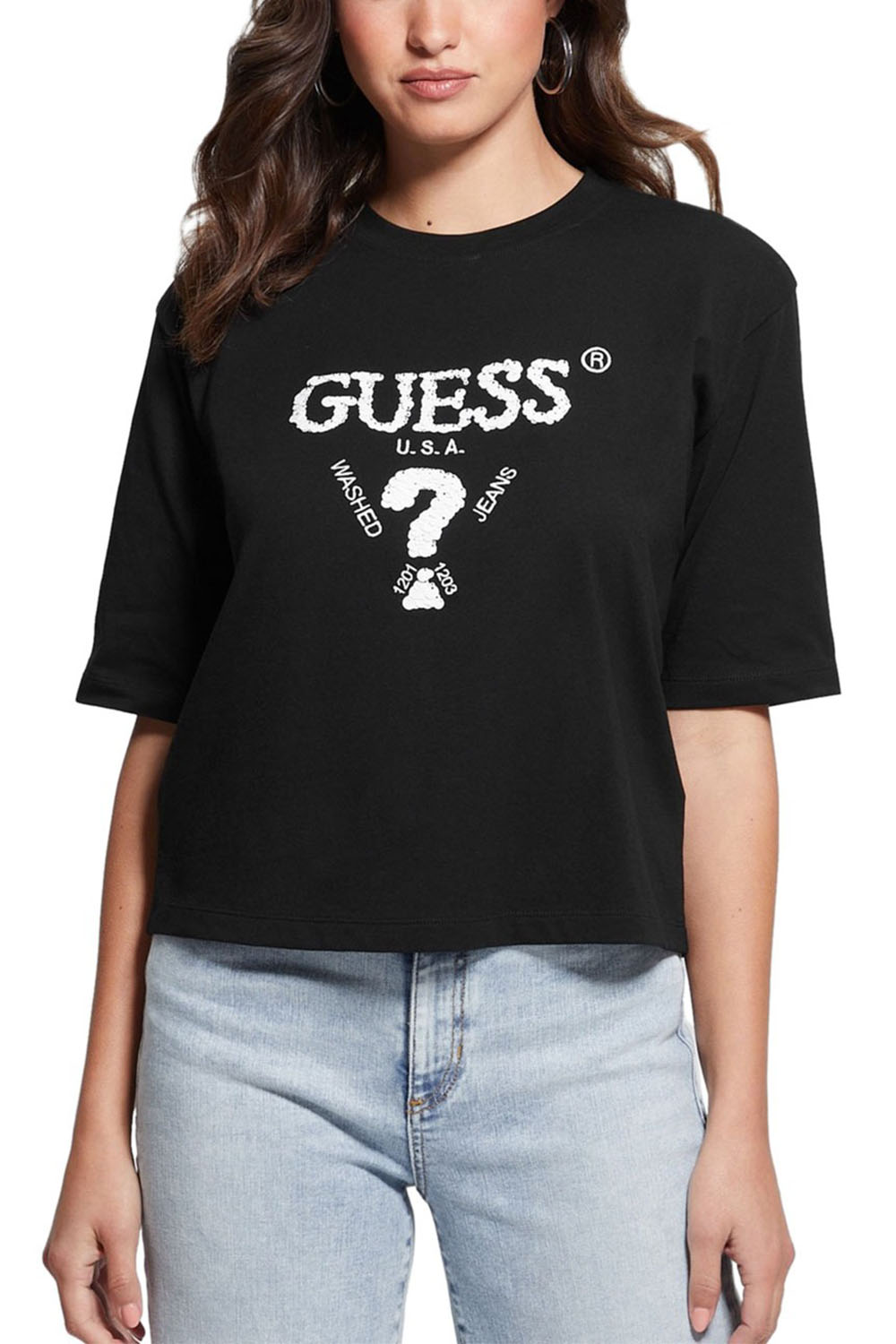  Γυναικεία Μπλούζα GUESS V4YI06I3Z14-JBLK Μαύρο 2025