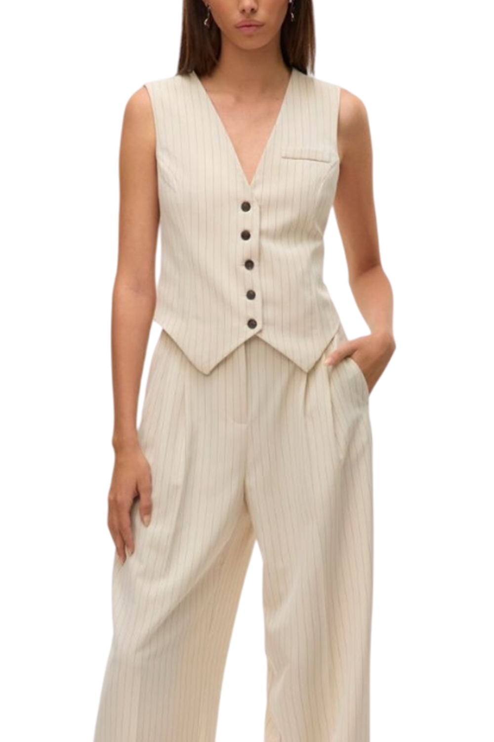  Γυναικείο Σακάκι VERO MODA 10324793-Oatmeal Μπεζ 2025