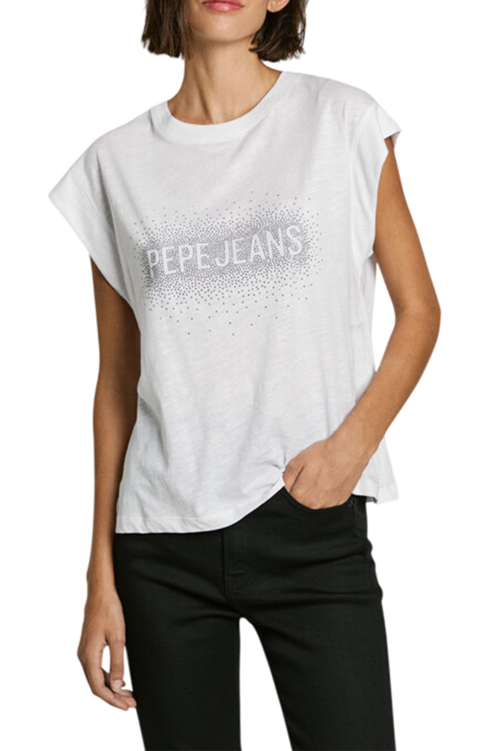  Γυναικεία Μπλούζα PEPE JEANS PL506031-800 Ασπρο 2025