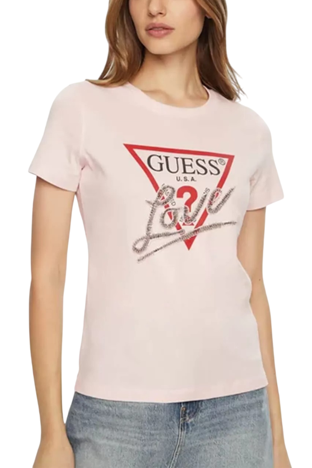  Γυναικεία Μπλούζα GUESS W5RI10I3Z14-LOW Ροζ 2025