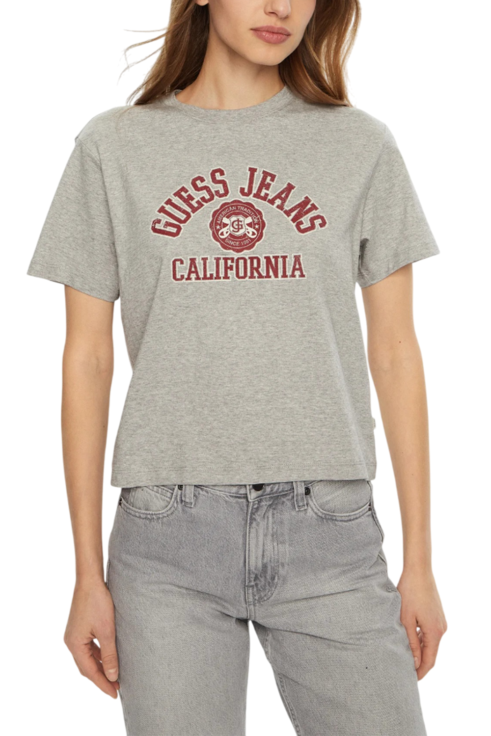  Γυναικεία Μπλούζα GUESS JEANS W5RI43K8HM0-H90Z Γκρί 2025